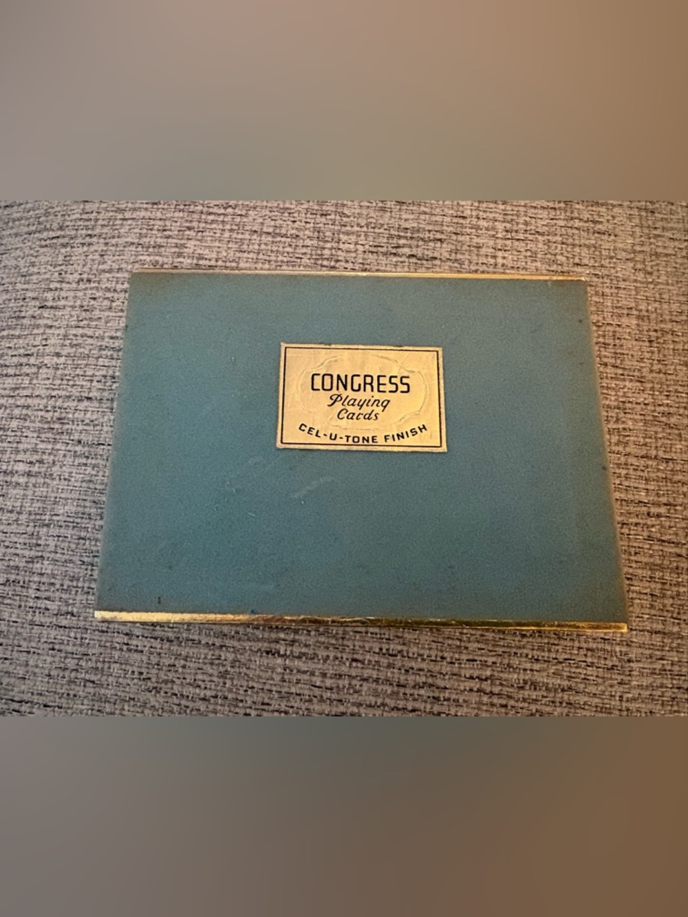 VINTAGE-Congress Double Deck BLUE/RED Playing Cards Frisco Railroad Cel-U-Tone